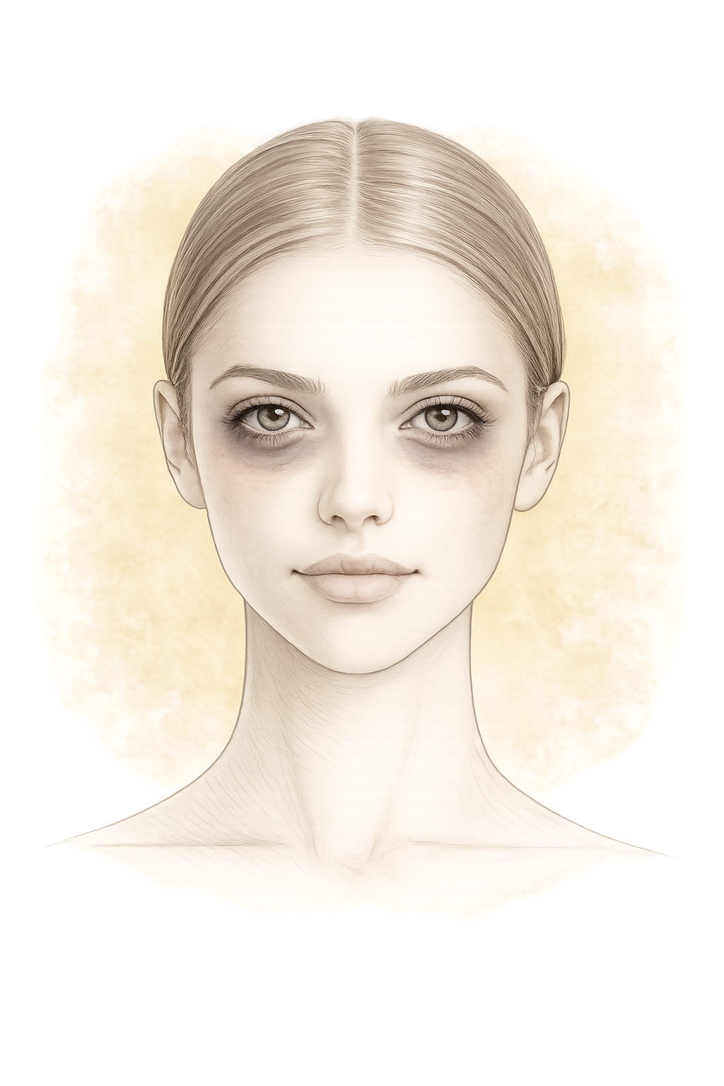 Ojeras y mirada cansada